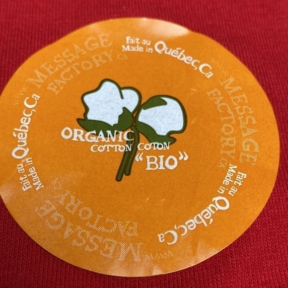 Message Factory Women’s Red & Orange Long Sleeve Organic Cotton Hoodie Sz Medium - Picture 10 of 13